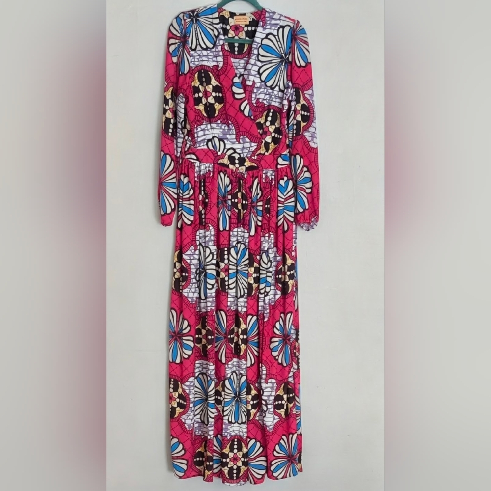 Grass Fields Flowy Patterned Maxi Sundress